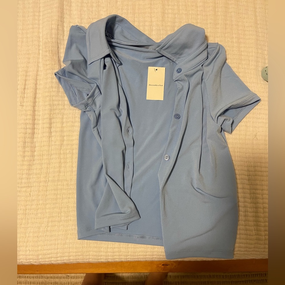 Button up cropped shirt